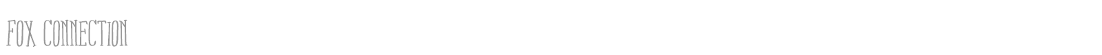 Fox Connection font preview